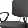 Homeroots 33 in. Grey Foam, Metal & Polypropylene Multi-Position Office Chair 333450